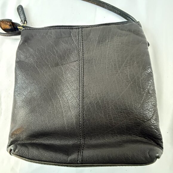 Stone Mountain Leather Handbag Crossbody Bag Dark Brown - Picture 6 of 6